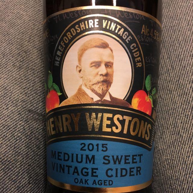 Henry Westons 2017 Vintage Medium Sweet Cider Oak Aged, Westons Cider