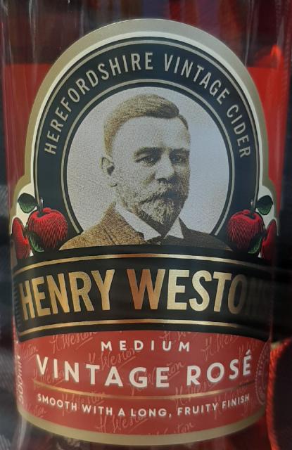 henry westons medium vintage rosé 2019, Westons Cider