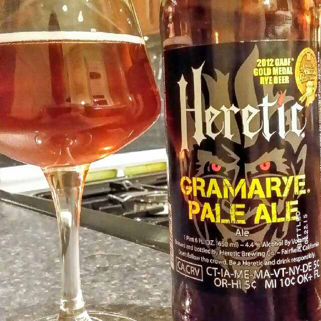 Heretic Gramarye Pale Ale 4.4%, Heretic Brewing Company, United States