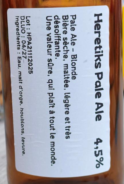 Heretiks Pale Ale, Les Heretiks