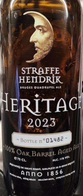 Heritage 2023 Straffe Hendrik 11.0%, Brouwerij De Halve Maan, Belgium