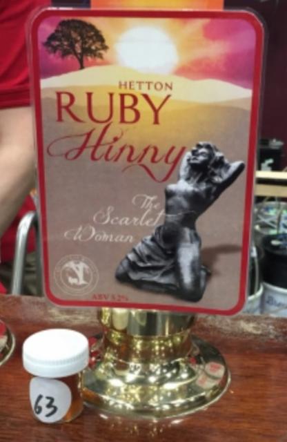 Hetton Ruby Hinny 5.2%, Hettton Law Brewery, England