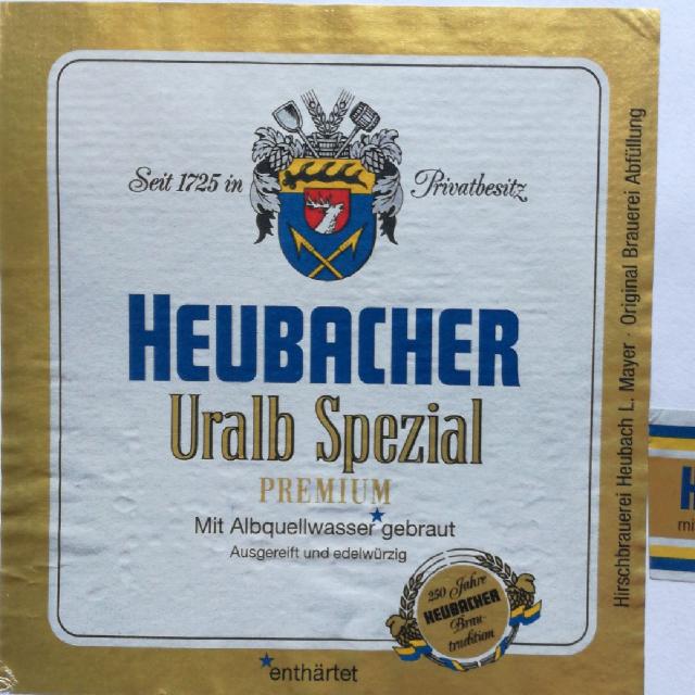 Heubacher Uralb Spezial 4.8%, Hirschbrauerei Heubach, Germany