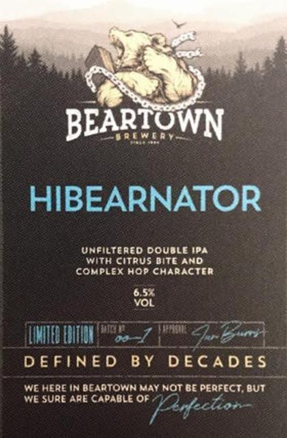 Hibearnator 6.5%, Beartown Brewery, England