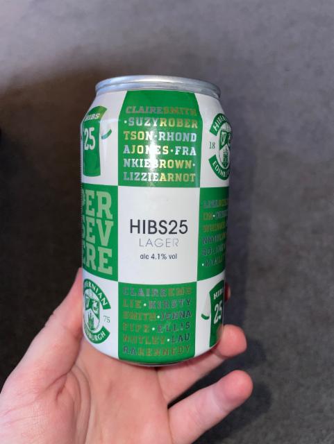 Hibs25 lager 4.1%, Pilot, Scotland