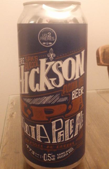 Hickson ipa sans alcool 0.0%, Brasserie Les 2 Frères, Canada