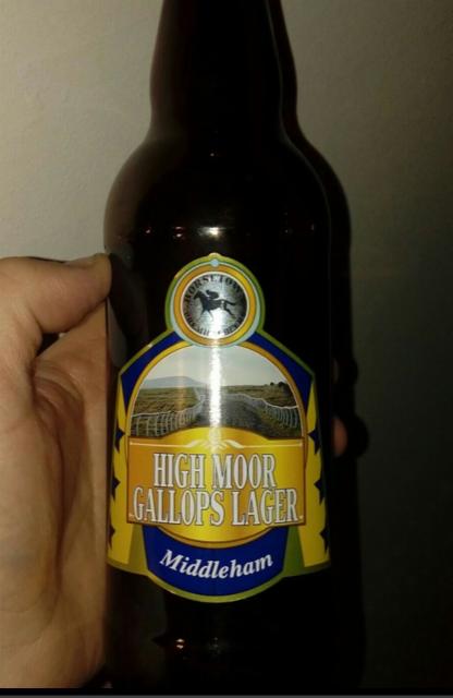 High Moor Gallops Lager 4.2%, Horsetown Premium Beers, England