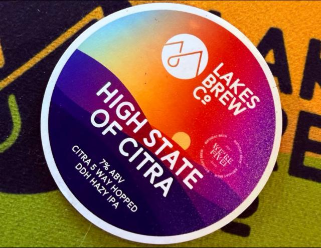 High state of citra 7.0%, Lakes Brew Co., England