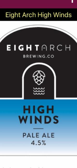 High Winds 4.5%, Eight Arch Brewing, England