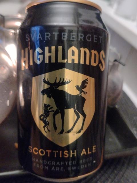 Highlands Scottish ale 5.9%, Svartbergets Fjällbryggeri, Sweden