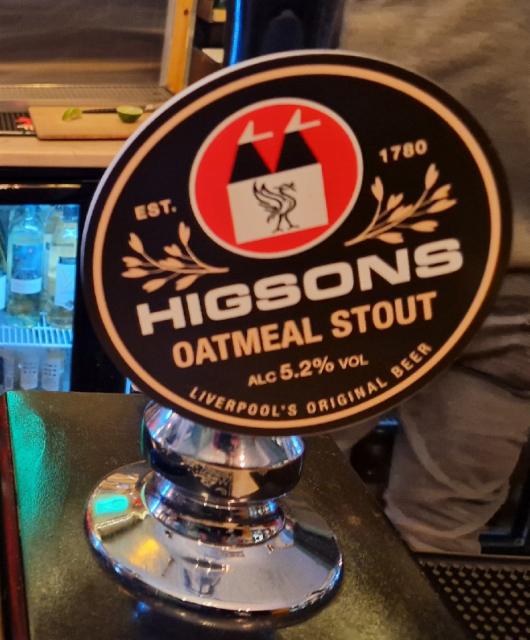 Higsons Oatmeal Stout 5.2%, Liverpool Brewing Company, United Kingdom