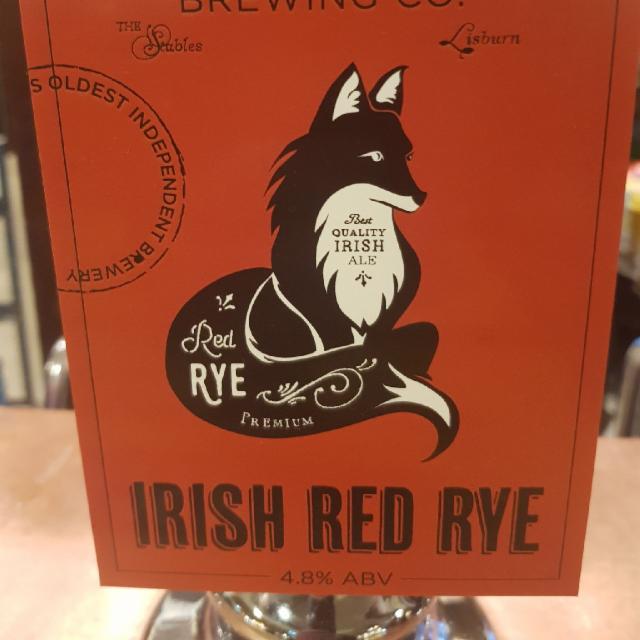 Hilden Irish Red Rye 4.8%, Hilden Brewing Co., Northern Ireland