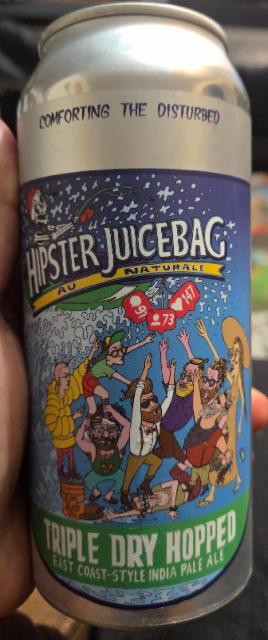 hipster juice bag au batural 6.5%, Burn 'em brewery, United States