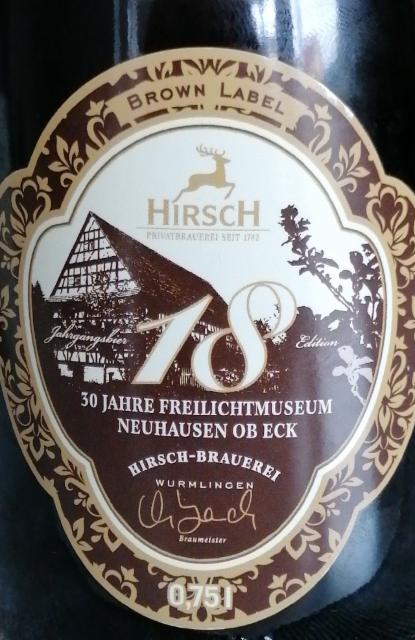 hirsch brown label 6.6%, Hirsch-Brauerei Honer, Germany