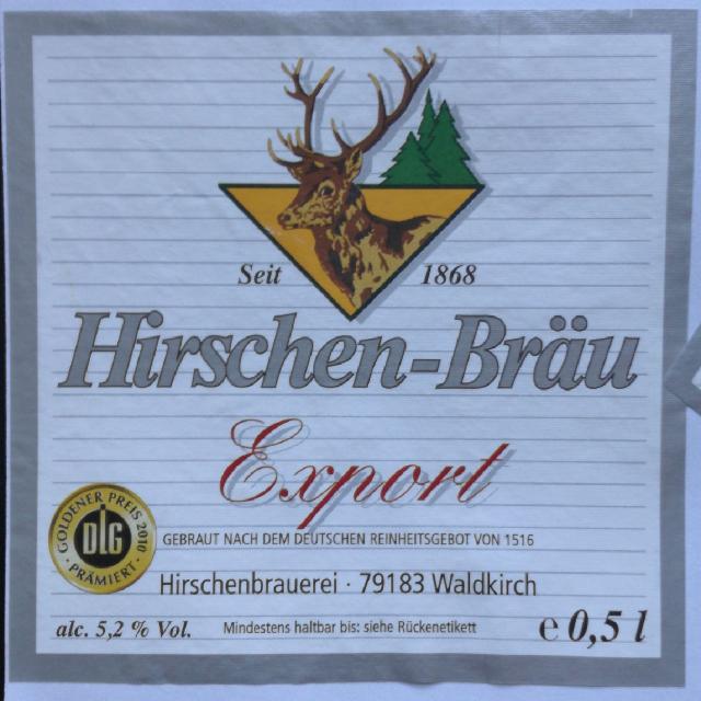 Hirschen Bräu Export, Hirschenbrauerei Waldkirch