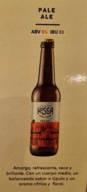 Hisca Pale Ale 6.0%, Hisca Taller Artesanal S.A.S., Colombia