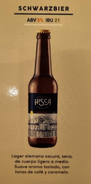 Hisca Schawrzbier 5.0%, Hisca Taller Artesanal S.A.S., Colombia