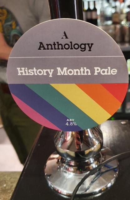 History Month Pale 4.8%, Anthology Brewing Company, England