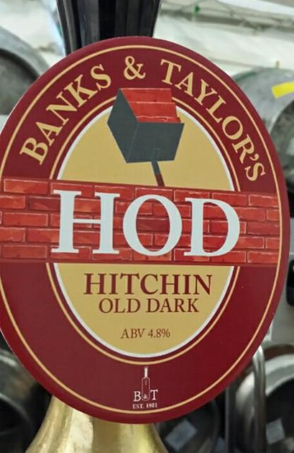 Hitchin Old Dark (HOD) 4.8%, B&T Brewery Ltd. Shefford Ales, England