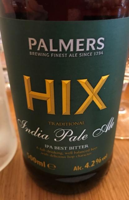 Hix India Pale Ale 4.2%, Palmers, England