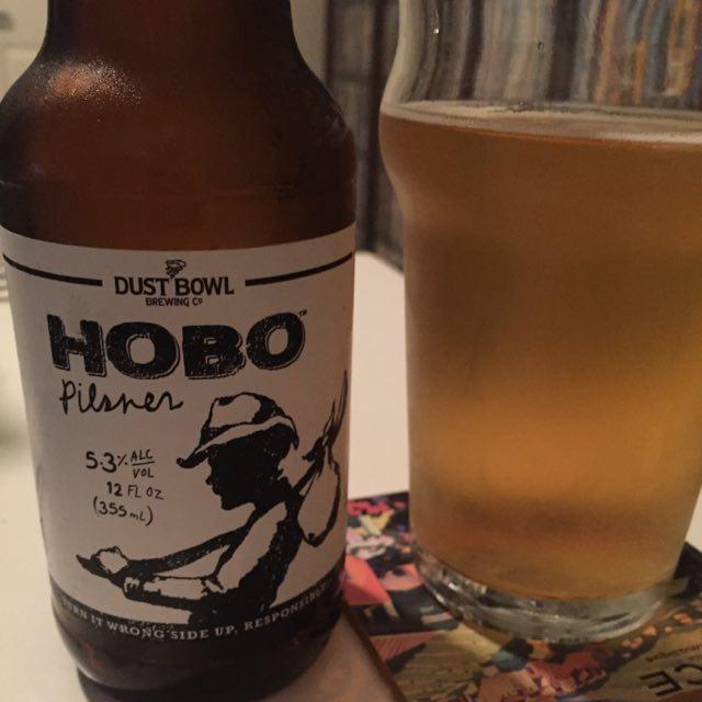 Hobo Pilsner 5.3%, Dust Bowl Brewing Company, United States