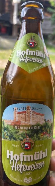 Hofmühl Hefeweizen leicht, Privatbrauerei-Hofmuehl-Gmbh