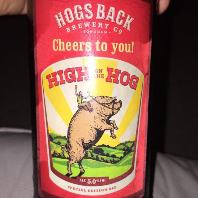 High on the Hog 5.0%, Hogs Back Brewery, England