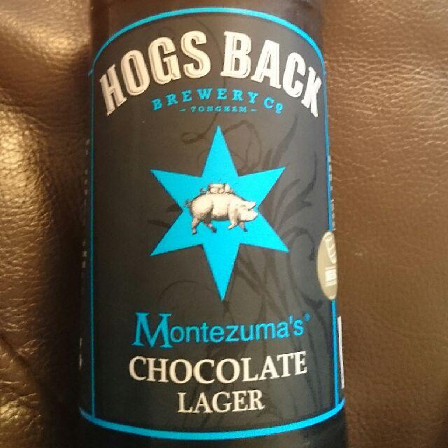 Montezuma's Chocolate Lager 4.5%, Hogs Back Brewery, England