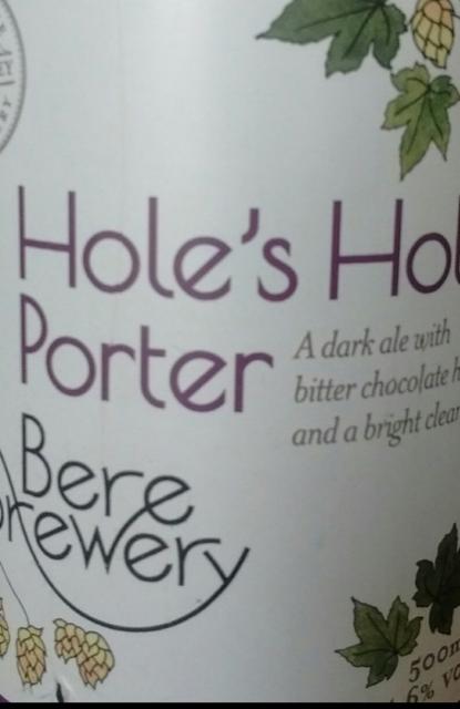Hole's Hole Porter 4.6%, Bere Brewery, England