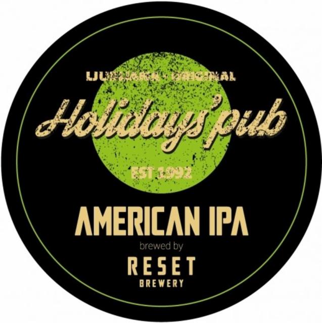 Holidays' Pub American IPA 5.6%, Reset Brewery, Slovenia
