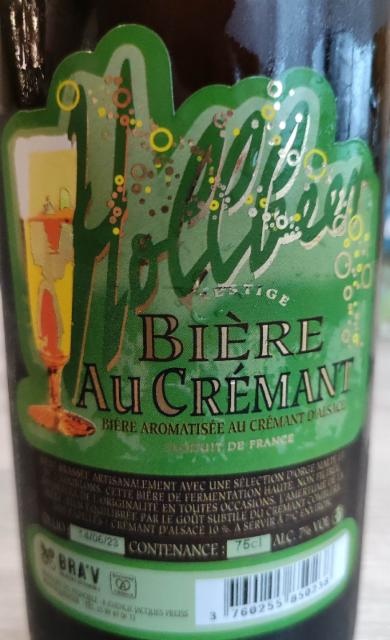 Hollbeer Bière Au Crémant 7.0%, La Brasserie Du Vignoble (Bra'V), France