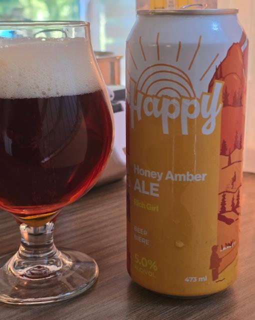 Honey Amber ALE Rich girl 5.0%, Happy Brewing, Canada