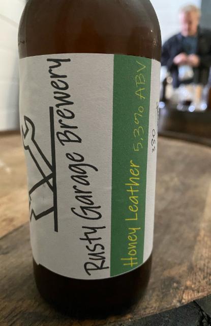 Honey Leather Lager 5.3%, Rusty Garage Brewery, England