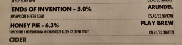 Honey Pie 6.3%, Play Brew Co, England