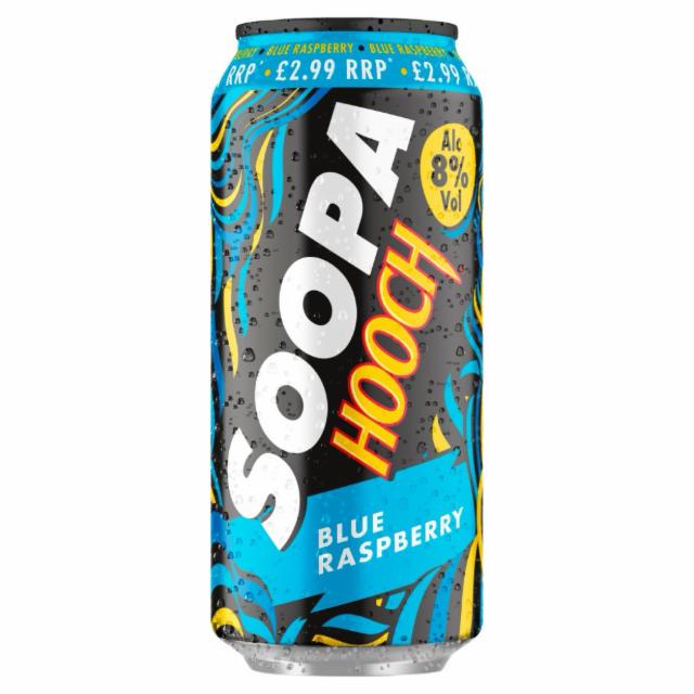 Hooch Soopa Blue Raspberry 8.0%, Global Brands Ltd, England