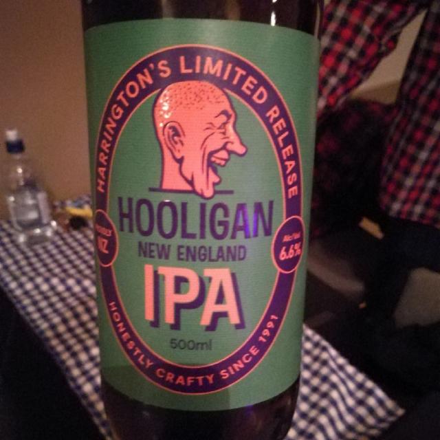 Hooligan IPA 6.6%, Harrington's Breweries, New Zealand