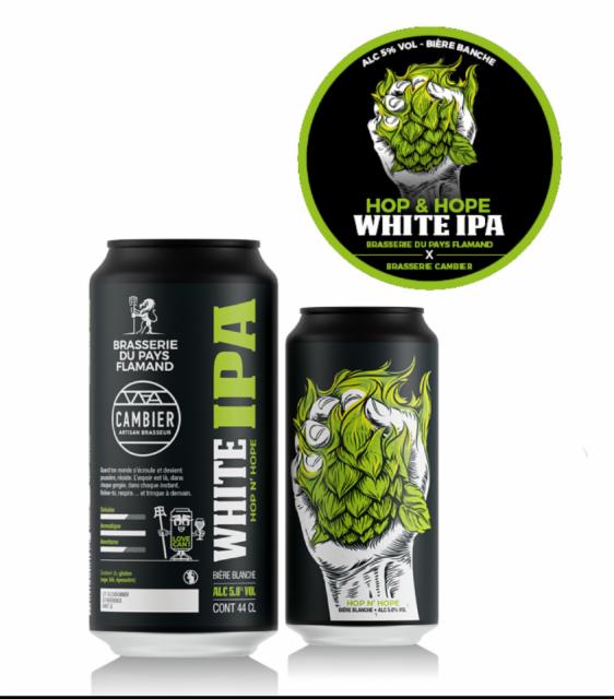 HOP & HOPE - WHITE IPA - COLLAB AVEC CAMBIER 5.0%, Brasserie Du Pays Flamand, France