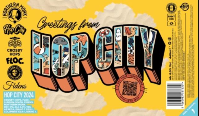 HOP CITY 2024 // FLOC // FIDENS // CROSBY HOPS // SUDDEN DEATH // IPA 6.0%, Northern Monk Brew Co., England