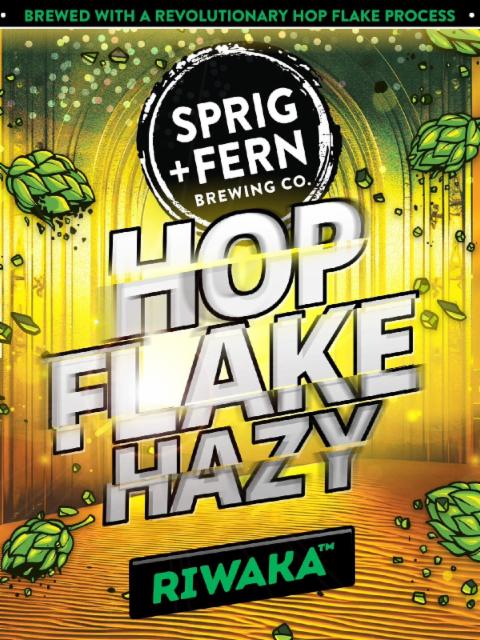 Hop Flake Hazy Riwaka 5.8%, Sprig & Fern, New Zealand