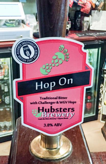 Hop On 3.8%, Hubsters Brewery, England