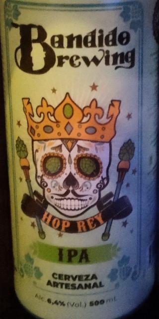 Hop rey ipa 6.4%, Bandido Brewing, Ecuador
