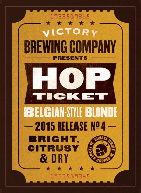 Hop Ticket Belgian Style Blonde 6.5%, Victory Brewing Company, United States