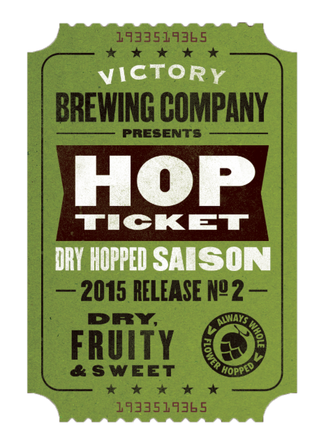 Hop Ticket Dry Hopped Saison 6.0%, Victory Brewing Company, United States