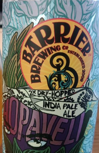 Hopaveli 7.1%, Barrier Brewing Company, United States