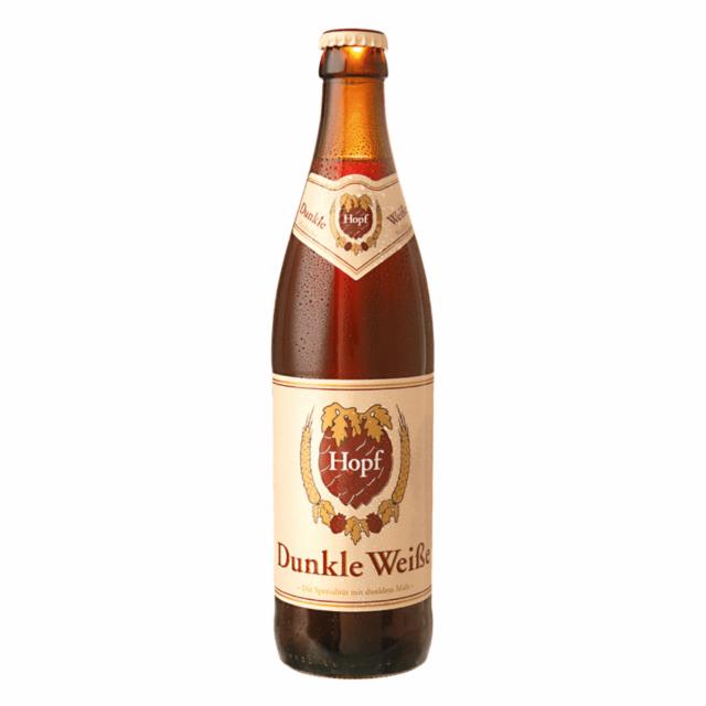 Hopf Dunkle Weiße, Weissbierbrauerei Hopf