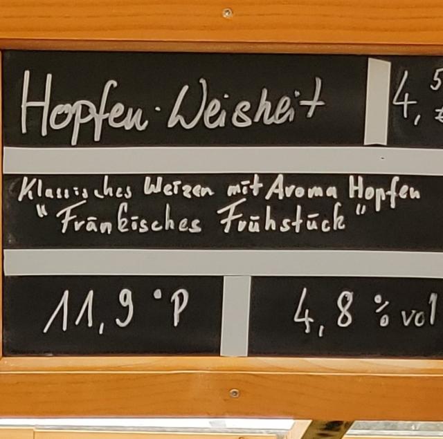 hopfen weizheit 4.8%, Hopfengarten Bamberg, Germany