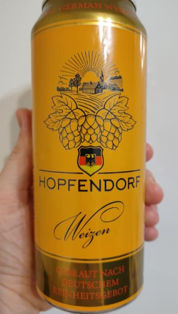Hopfendorf Hefeweizen 5.0%, Feldschlößchen Dresden (TCB Beverages), Germany