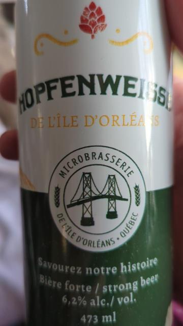 Hopfenweisse 6.2%, Microbrasserie de L'Île d'Orléans (Brouwerij Haacht Brasserie), Canada