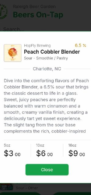 hopfly peach cobbler blender, Hopfly Brewing Company