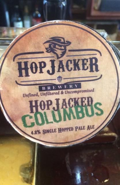 Hop Jacked Columbus 4.8%, Hopjacker Brewery Ltd, England